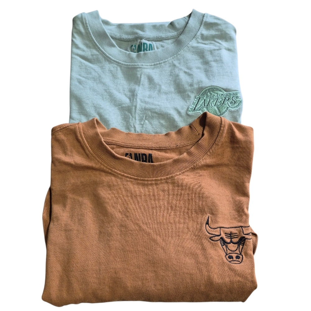 Lot Of 2 NBA Mens Short Sleeve Tees Large